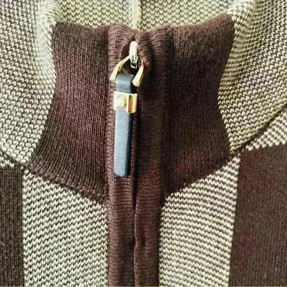 RAFAELLA 1X BROWN/TAN CHECKERED ZIPPERED COMFY FALL WINTER CAREER CAPE‎ - Picture 3 of 7